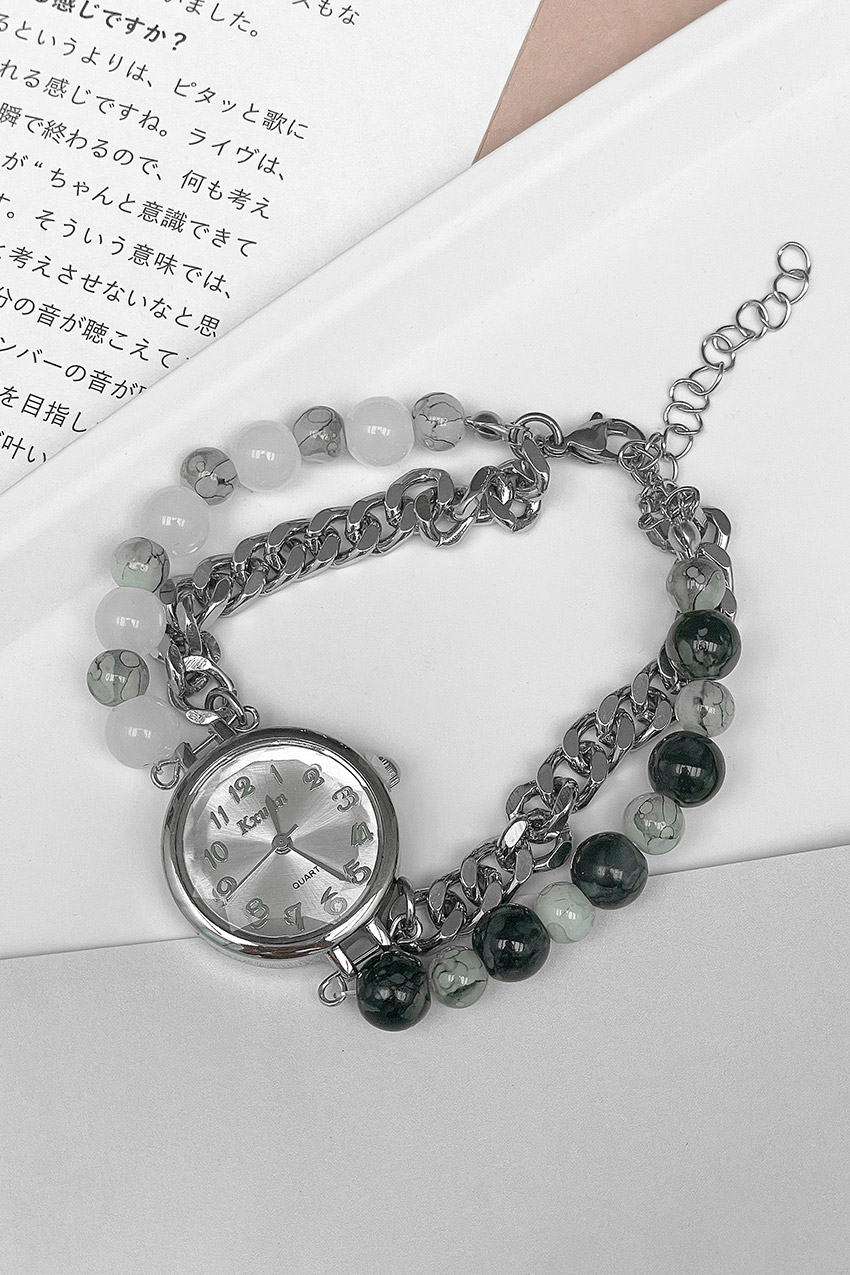 手串珠 禪意》白瑪瑙綠檀木雙圈串珠手鏈男女款– yoyoshop